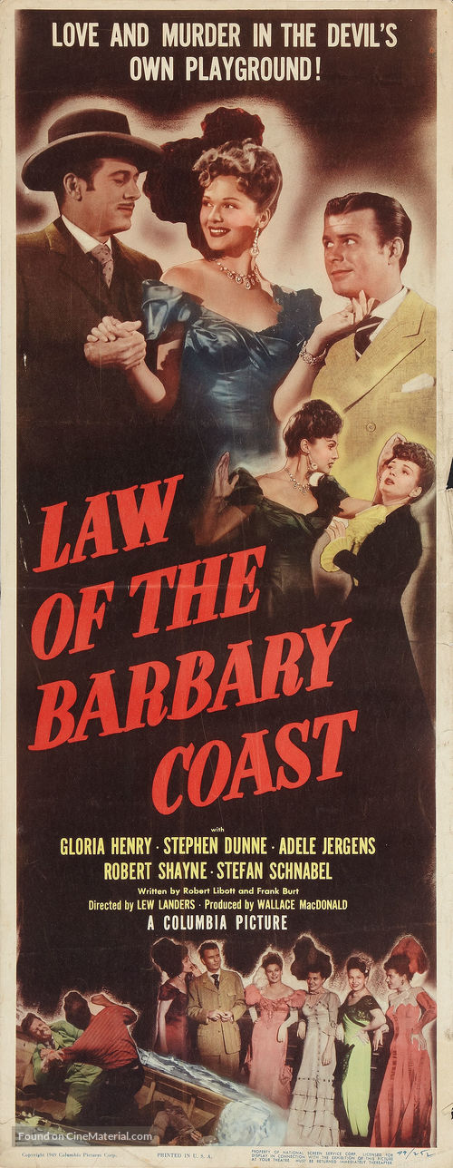 Law of the Barbary Coast - Movie Poster