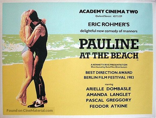 Pauline &agrave; la plage - British Movie Poster