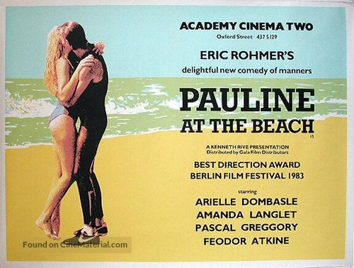 Pauline &agrave; la plage - British Movie Poster