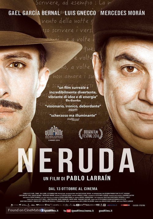 Neruda - Italian Movie Poster