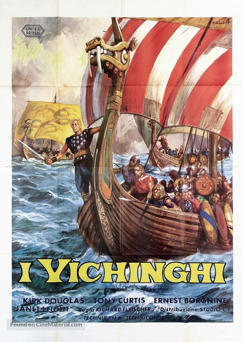The Vikings - Italian Movie Poster