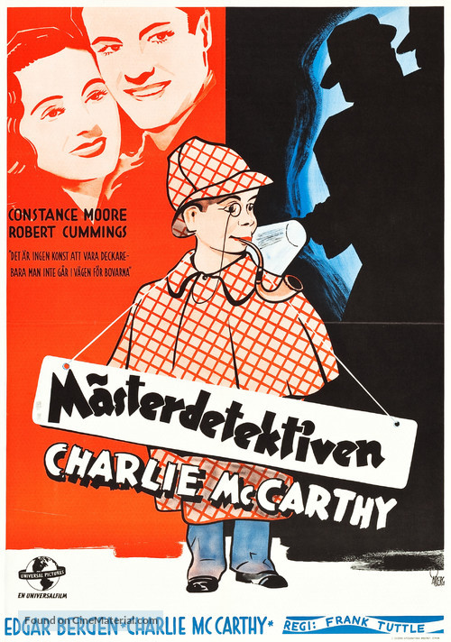 Charlie McCarthy, Detective - Swedish Movie Poster