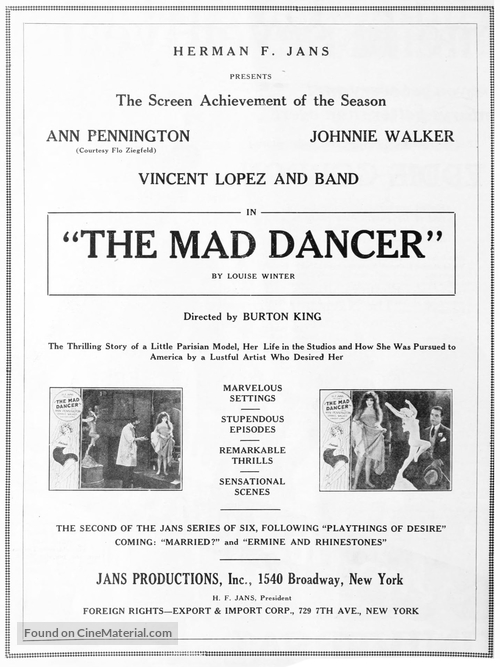 The Mad Dancer - poster