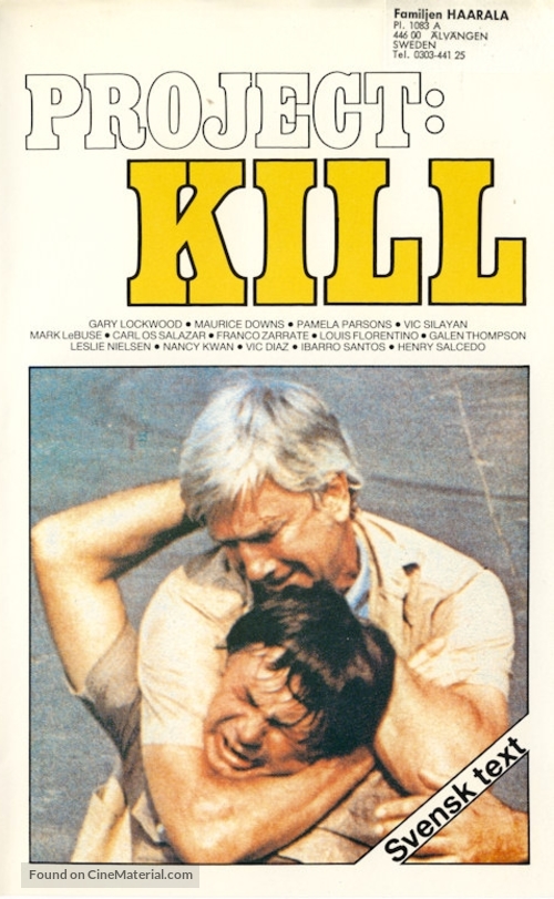 Project: Kill - Swedish VHS movie cover