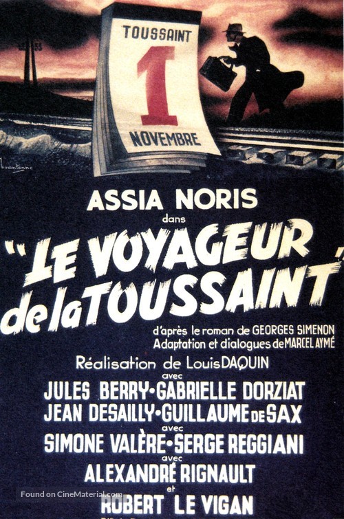 Le voyageur de la Toussaint - French Movie Poster