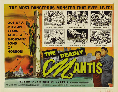 The Deadly Mantis - British Theatrical movie poster