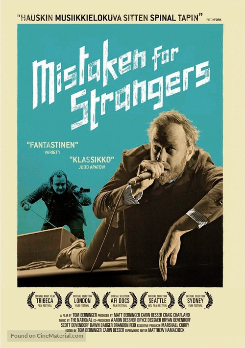 Mistaken for Strangers - Finnish Movie Poster