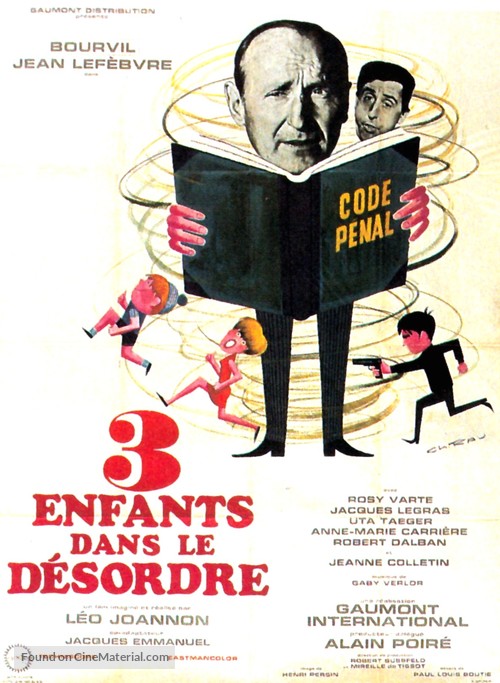 Trois enfants... dans le d&eacute;sordre - French Movie Poster