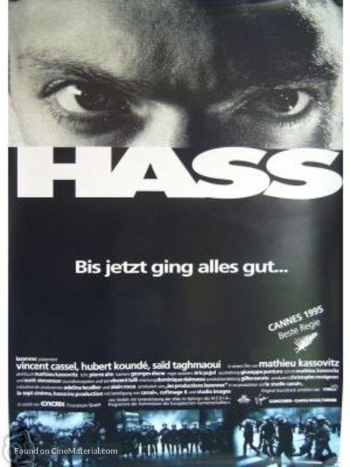 La haine - German Movie Poster