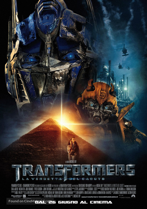 Transformers: Revenge of the Fallen - Italian Movie Poster