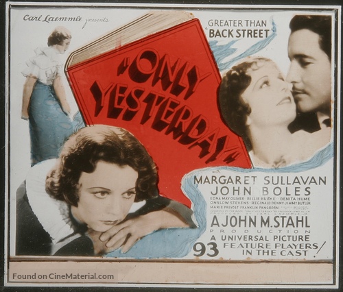 Only Yesterday - poster