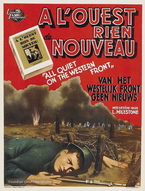 All Quiet on the Western Front - Belgian Movie Poster