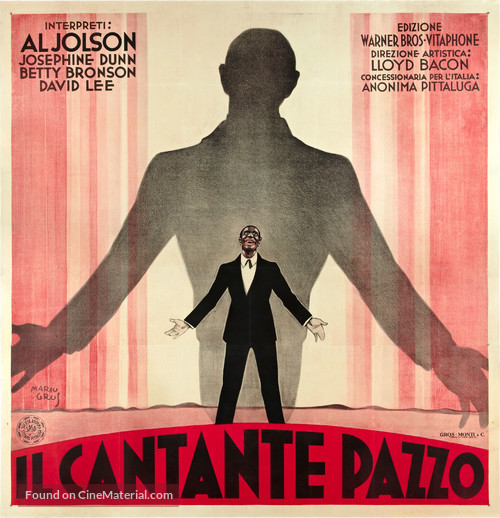 The Singing Fool - Italian Movie Poster