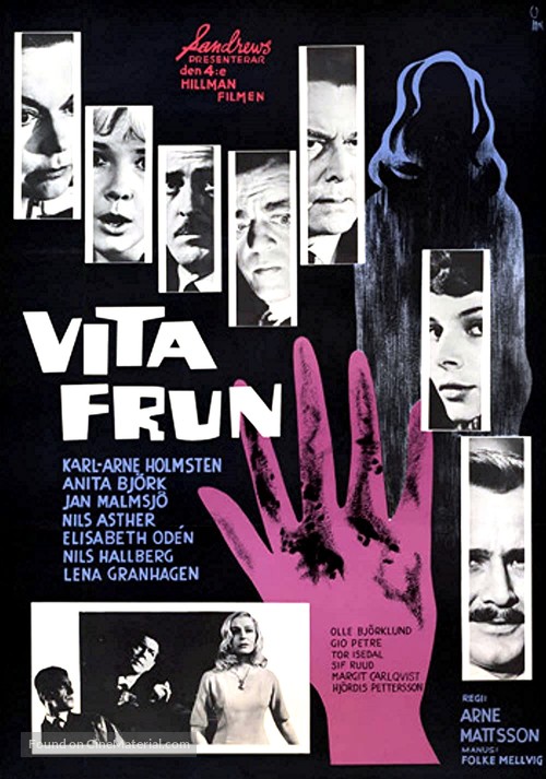 Vita frun - Swedish Movie Poster