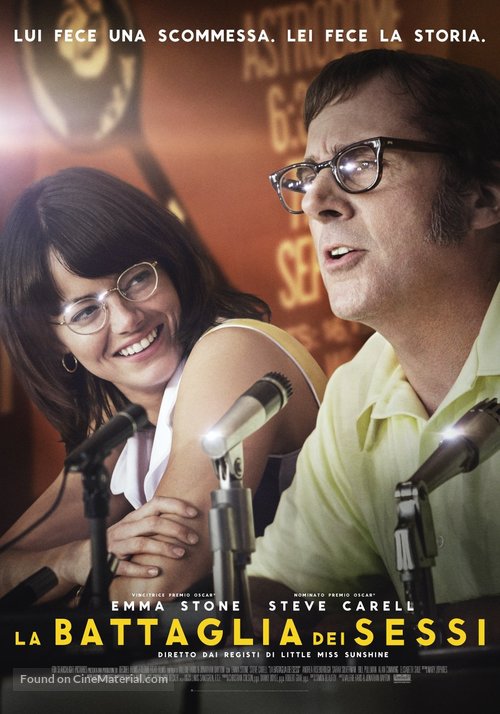 Battle of the Sexes - Italian Movie Poster