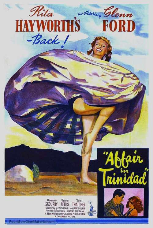 Affair in Trinidad - Australian Movie Poster