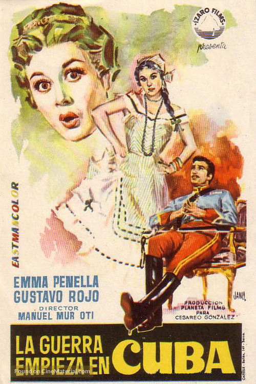 La guerra empieza en Cuba - Spanish Movie Poster