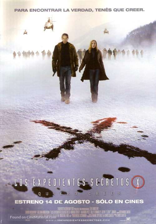 The X Files: I Want to Believe - Argentinian Movie Poster
