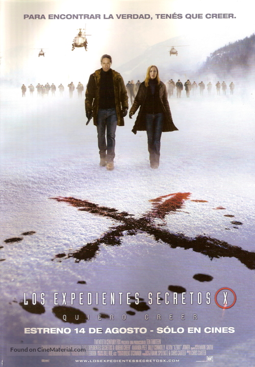 The X Files: I Want to Believe - Argentinian Movie Poster