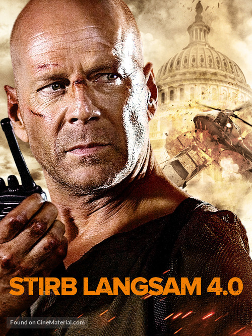 Live Free or Die Hard - German Movie Cover