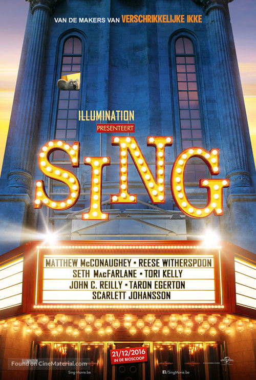 Sing - Belgian Movie Poster