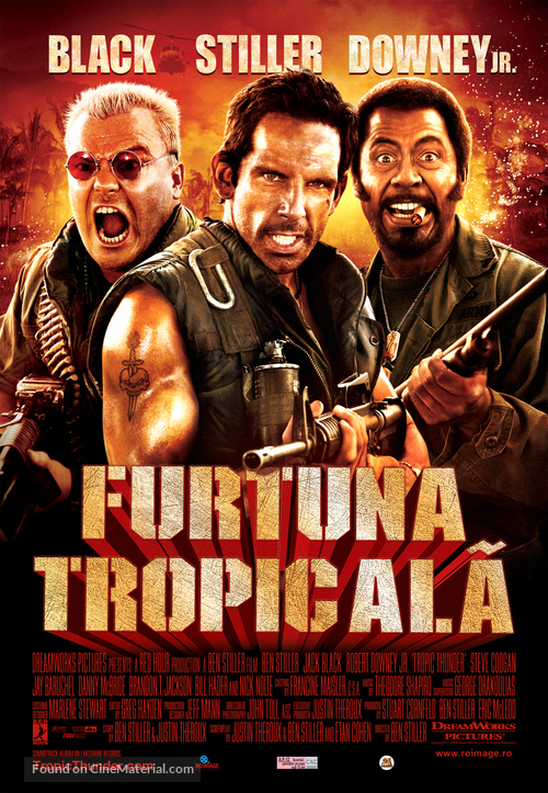 Tropic Thunder - Romanian Movie Poster
