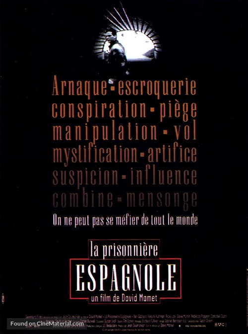 The Spanish Prisoner - French Movie Poster