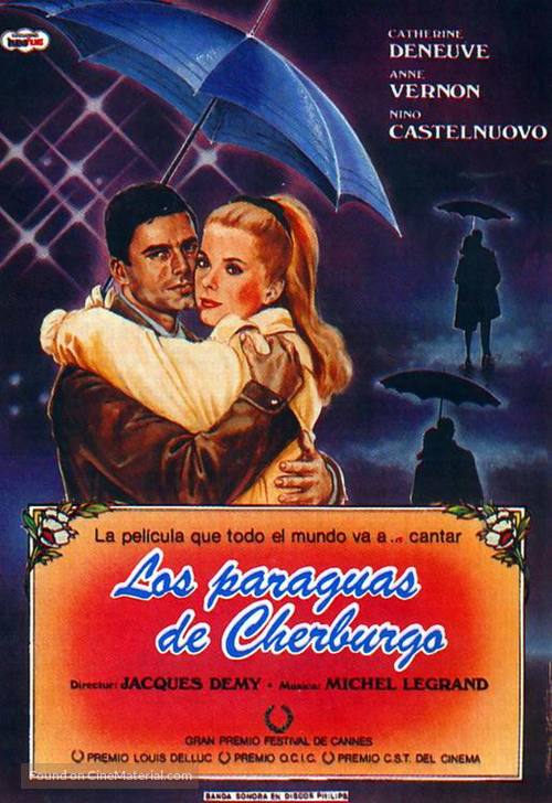 Les parapluies de Cherbourg - Spanish Movie Poster