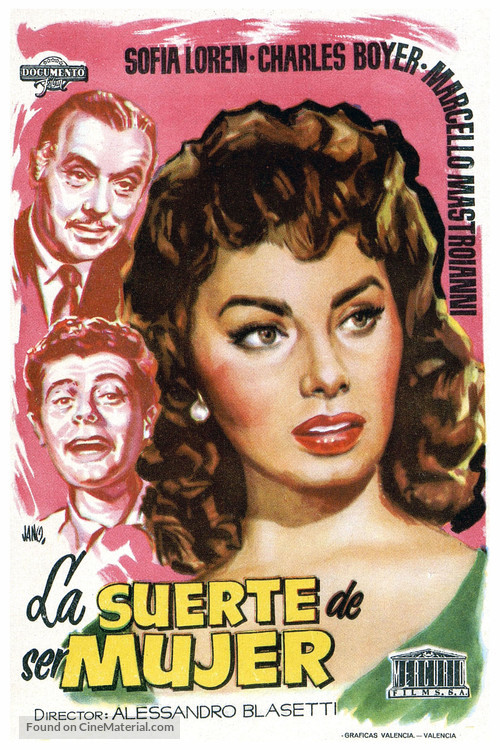 Fortuna di essere donna, La - Spanish Movie Poster