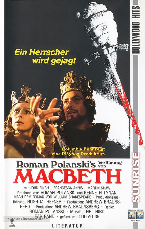 The Tragedy of Macbeth - German VHS movie cover