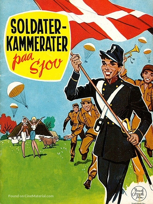 Soldaterkammerater p&aring; sjov - Danish Movie Poster