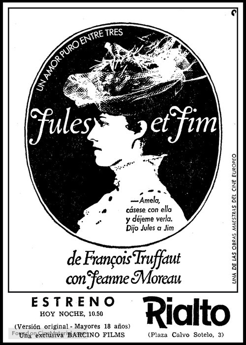Jules Et Jim - Spanish Movie Poster