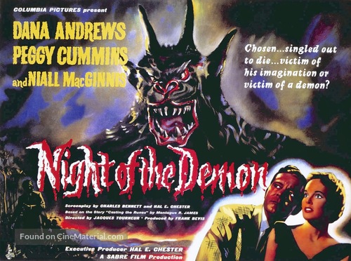 Night of the Demon - British Movie Poster