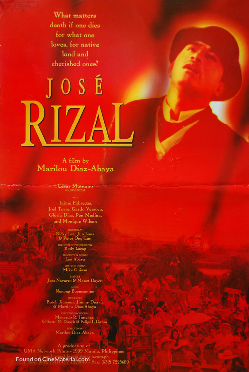 Jose Rizal - Philippine Movie Poster