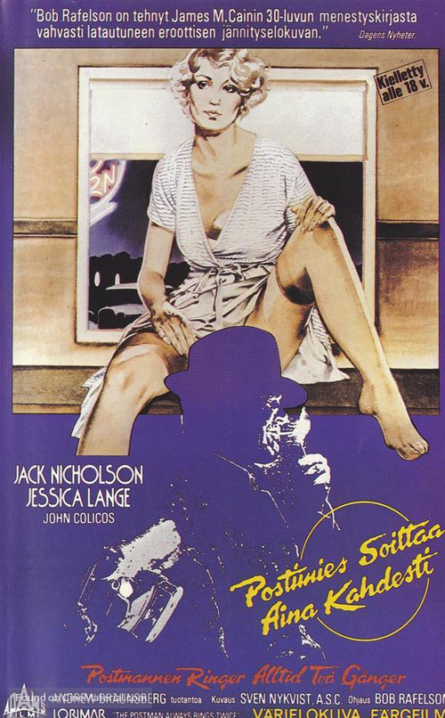 The Postman Always Rings Twice - Finnish VHS movie cover