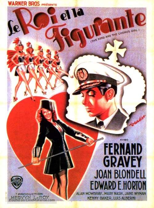 The King and the Chorus Girl - French Movie Poster