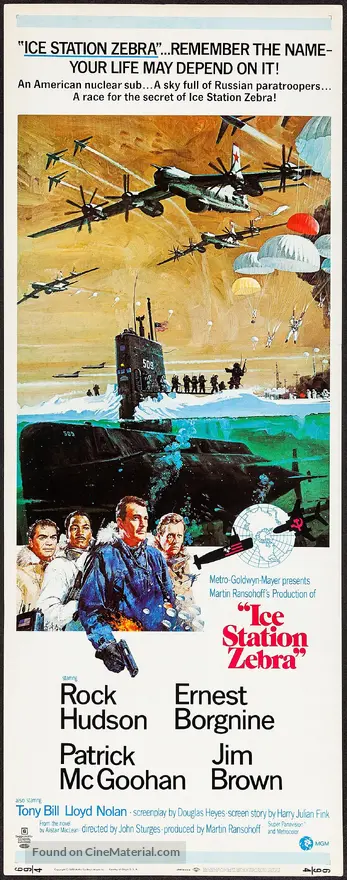 Ice Station Zebra 1968 Movie Poster Ice Station Zebra 1968 Movie Poster
