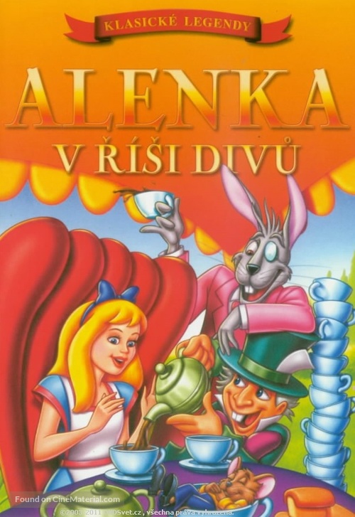 Alice in Wonderland - Czech VHS movie cover