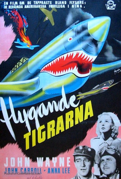 Flying Tigers - Swedish Movie Poster