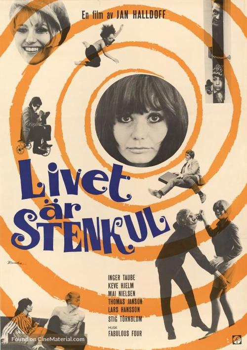 Livet &auml;r stenkul - Swedish Movie Poster