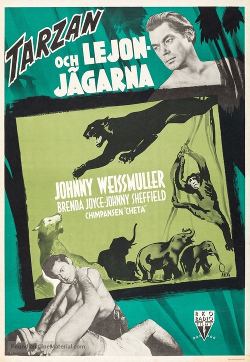 Tarzan and the Huntress - Swedish Movie Poster