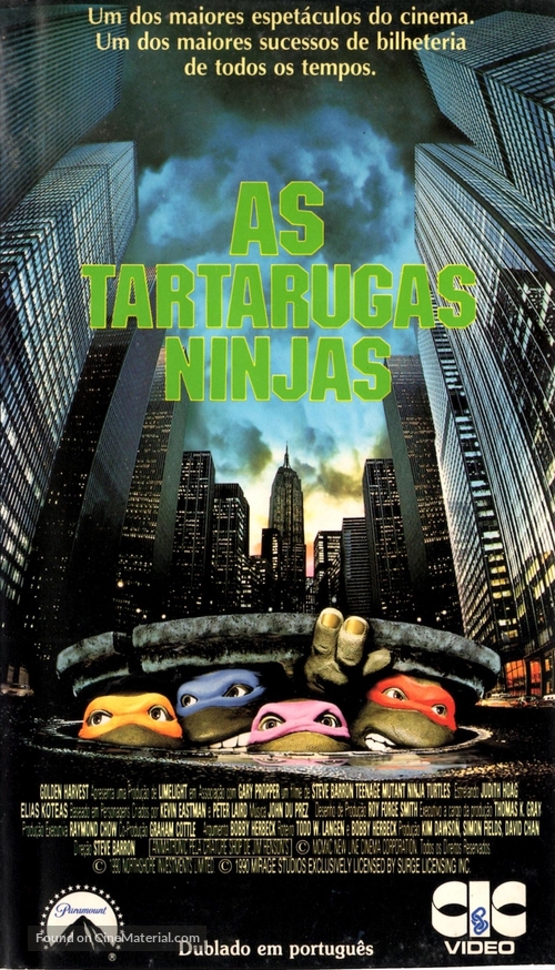 Teenage Mutant Ninja Turtles - Brazilian VHS movie cover