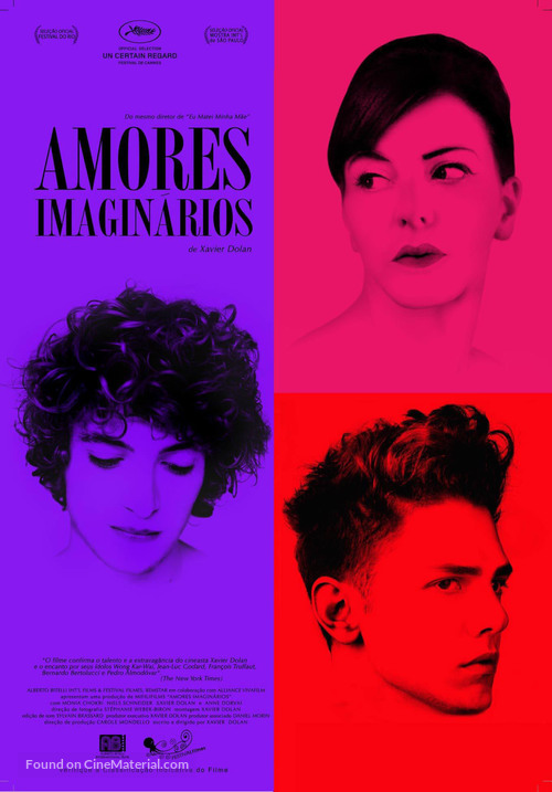 Les amours imaginaires - Brazilian Movie Poster