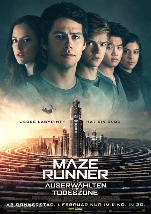 Maze Runner: The Death Cure - German Movie Poster