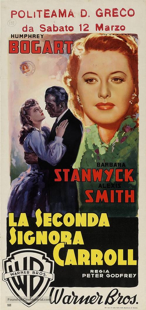 The Two Mrs. Carrolls - Italian Movie Poster