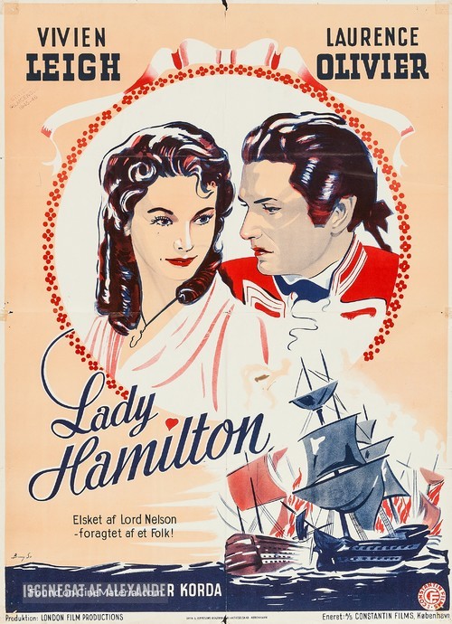 That Hamilton Woman - Danish Movie Poster