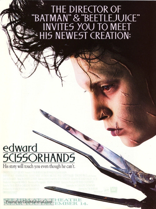 Edward Scissorhands - Advance movie poster