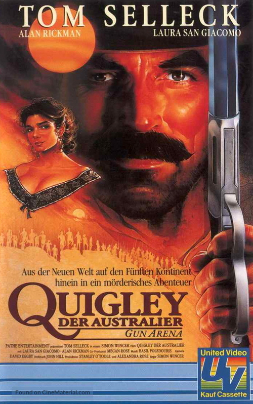 Quigley Down Under - German VHS movie cover