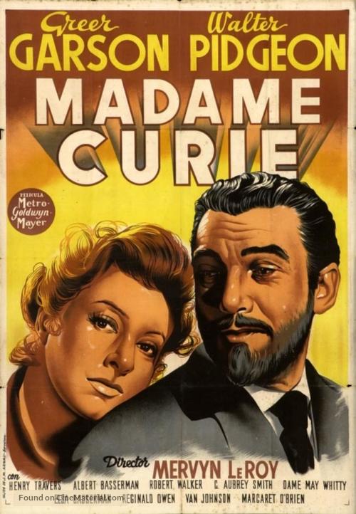 Madame Curie - Spanish Movie Poster