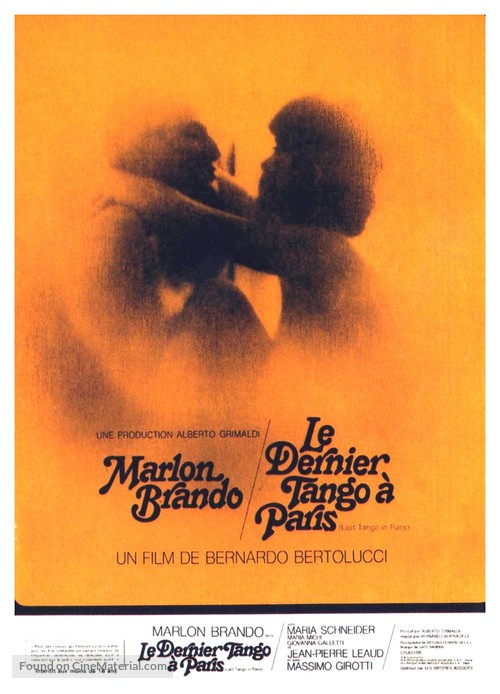 Ultimo tango a Parigi - French Movie Poster